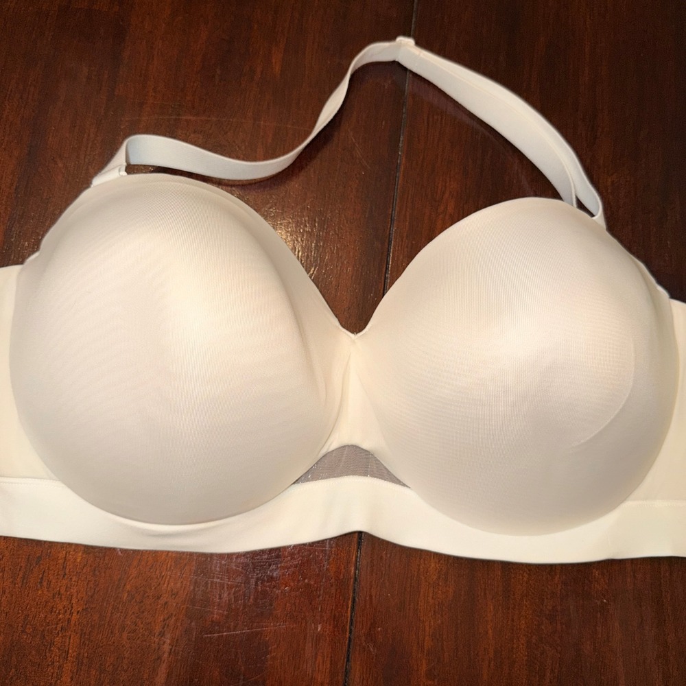 Cacique Lane Bryant Ivory Multi-Way Strapless Bra 40DDD Convertible Underwire